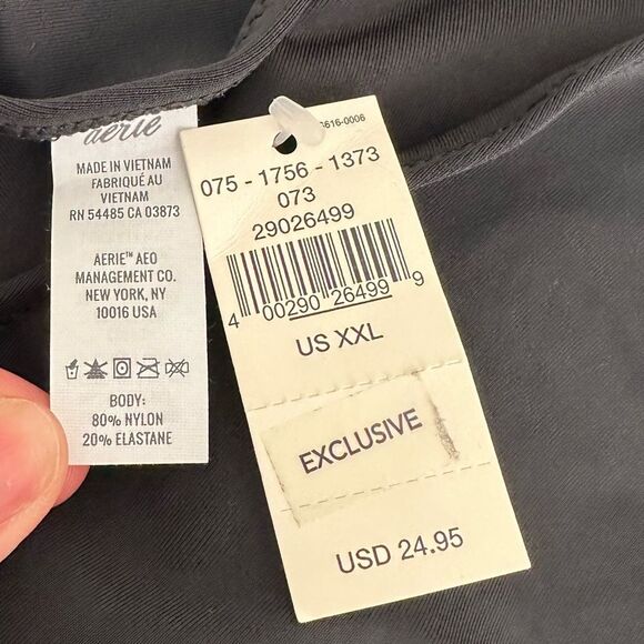 Aerie High-Waisted Black Swim Bottom plus size XXL - Picture 4 of 4